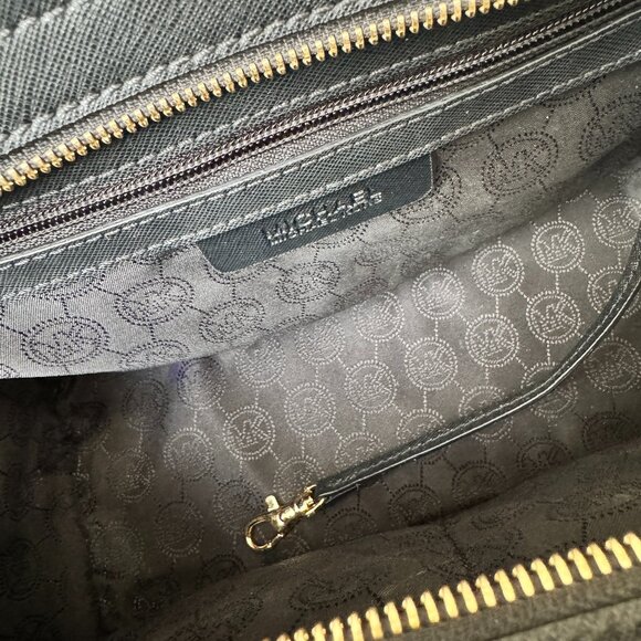 Black Michael Kors Selma Saffiano Leather Medium Satchel - Picture 6 of 14